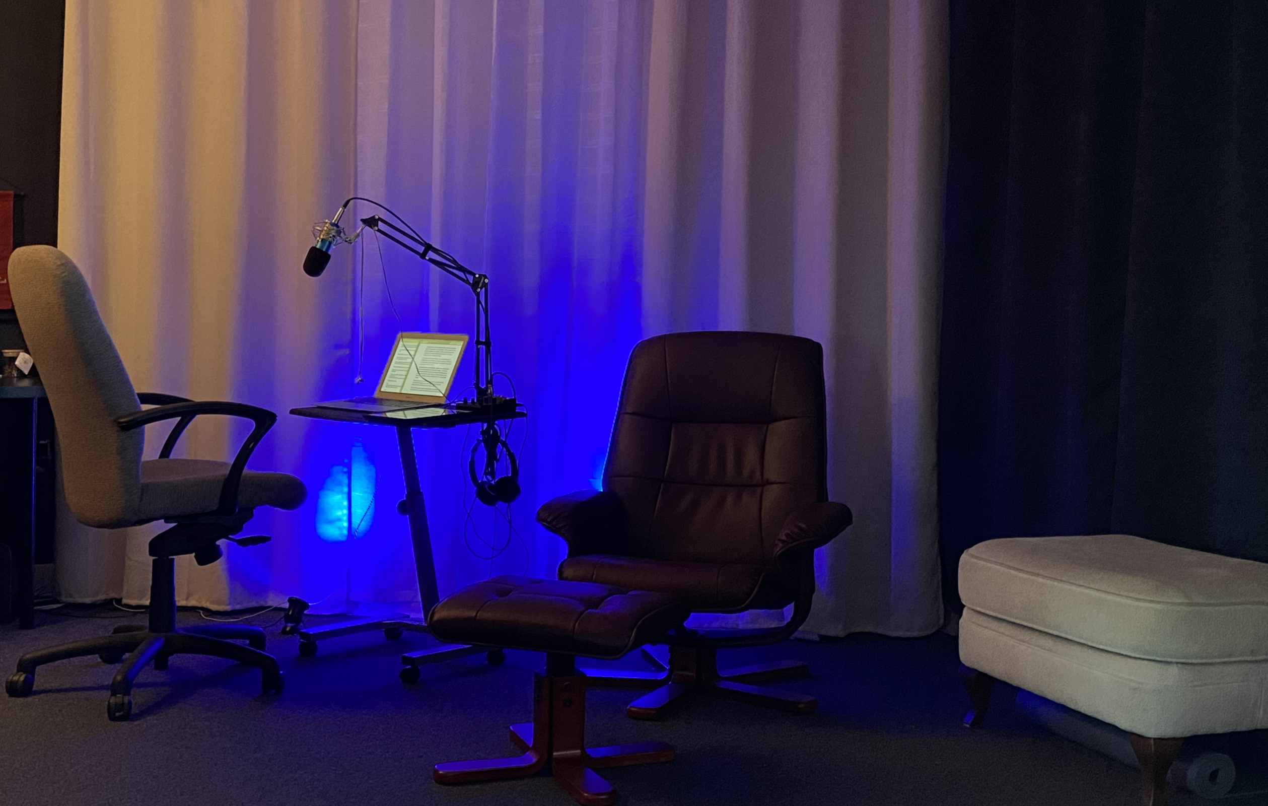 The private session studio where A.D. Roberts works with clients